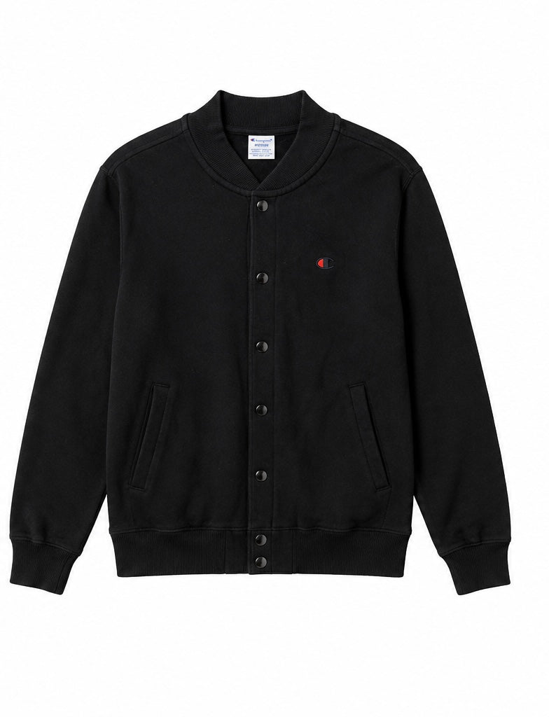 Champion Ανδρική Ζακέτα Φούτερ Bomber – Μαύρο – Medium