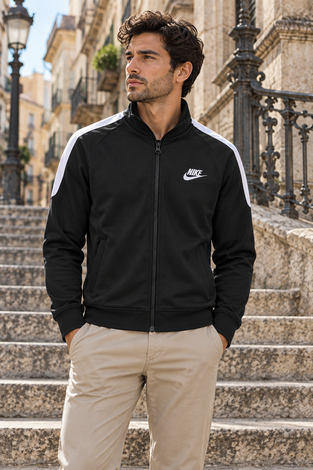 Nike Ανδρική Ζακέτα Μαύρη - M