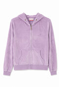 Champion Velour Zip Hoodie – Lavender-L
