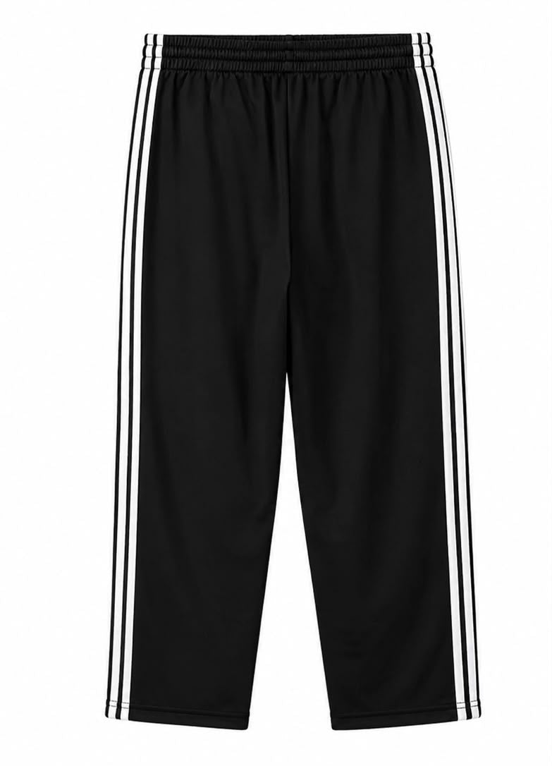 Adidas Ανδρικό Παντελόνι Φόρμας Μαύρο 3-Stripes με Φερμουάρ-XL