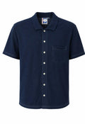 Tennis Italiano Vintage Button-Up Shirt – Navy Blue – S