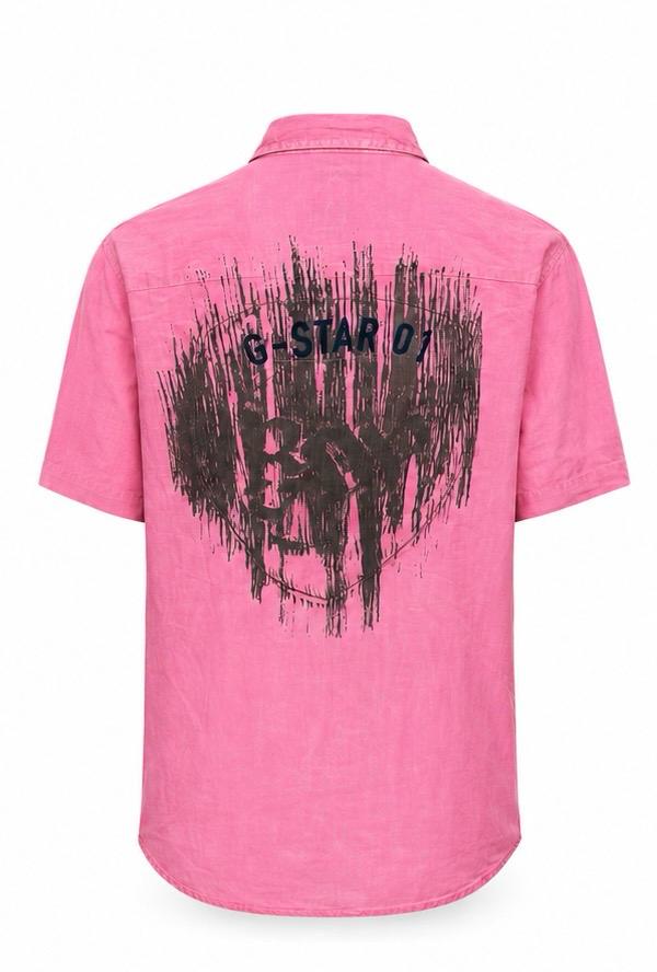 G-Star RAW Ανδρικό Κοντομάνικο Πουκάμισο – Ροζ – Size XL