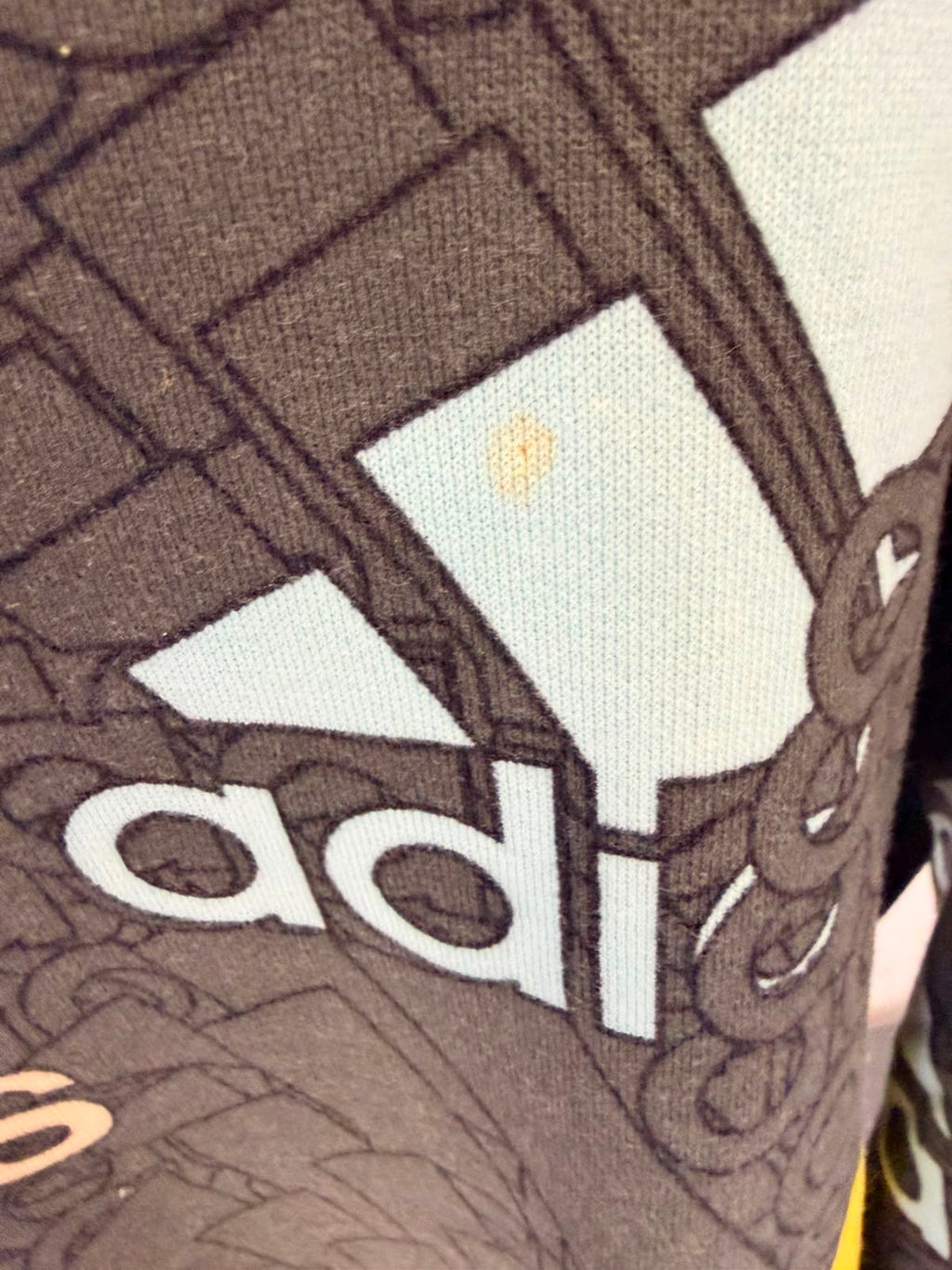 Adidas All Over Print Crop Sweatshirt-M