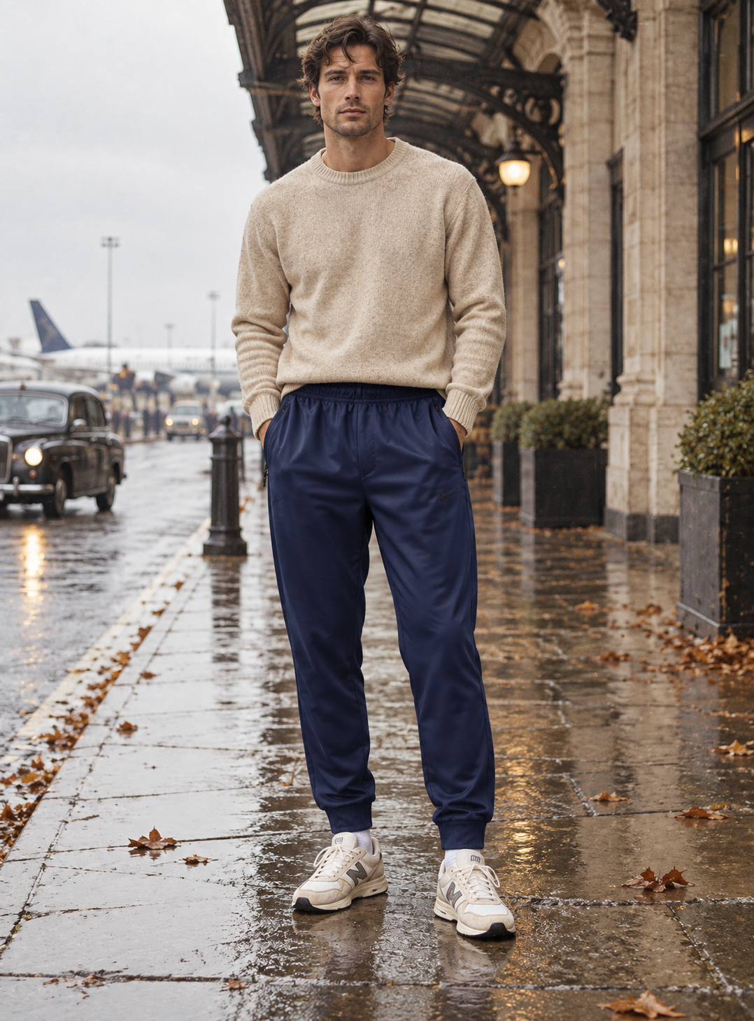 Nike Therma-FIT Ανδρικό Παντελόνι Φόρμας Μπλε - M