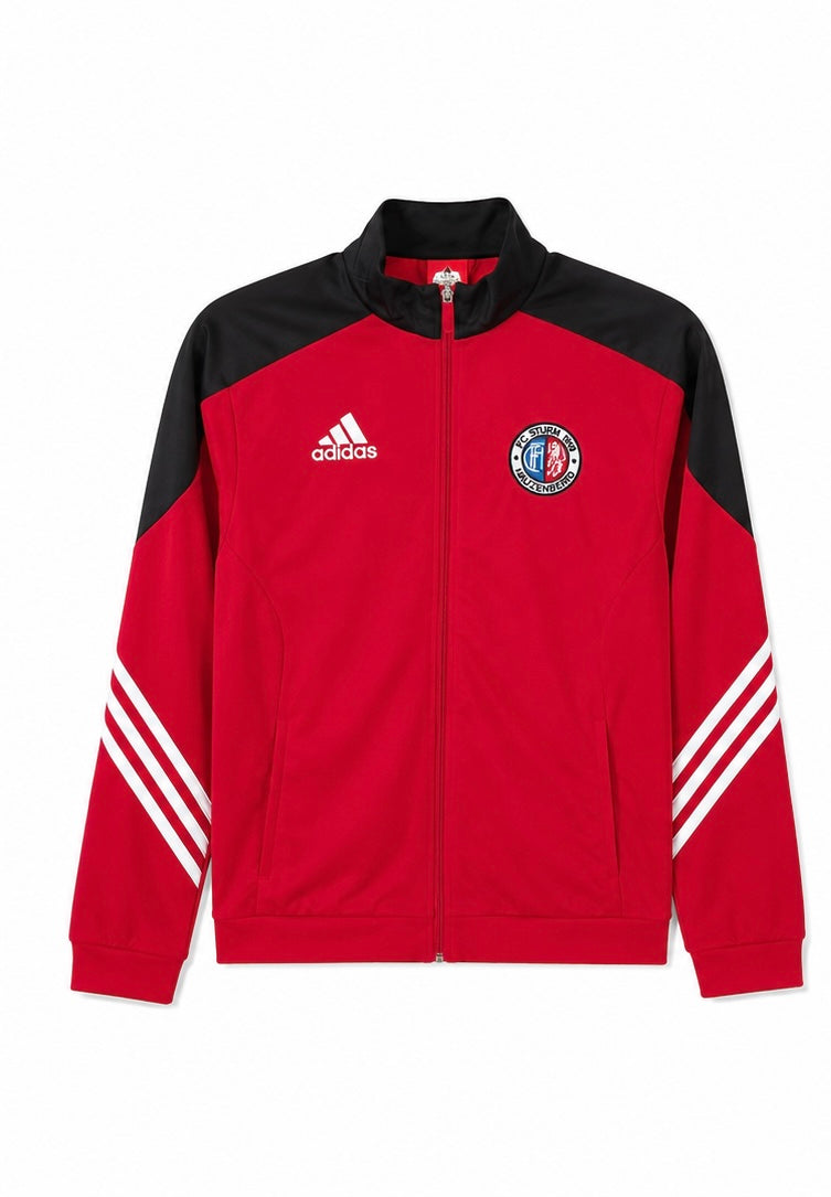 Adidas Team Track Jacket – Red/Black-S