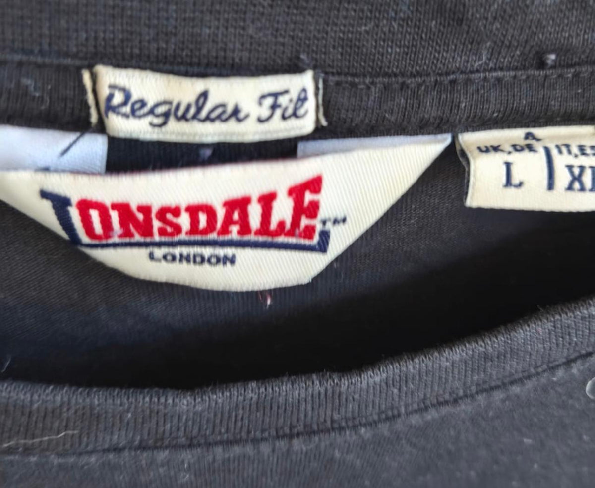 Lonsdale Ανδρικό T-Shirt Μπλουζάκι Against Racism & Hate – Μαύρο – L