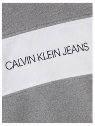 Calvin Klein Jeans Quarter Zip Sweatshirt – Γκρι Μελανζέ (XL)