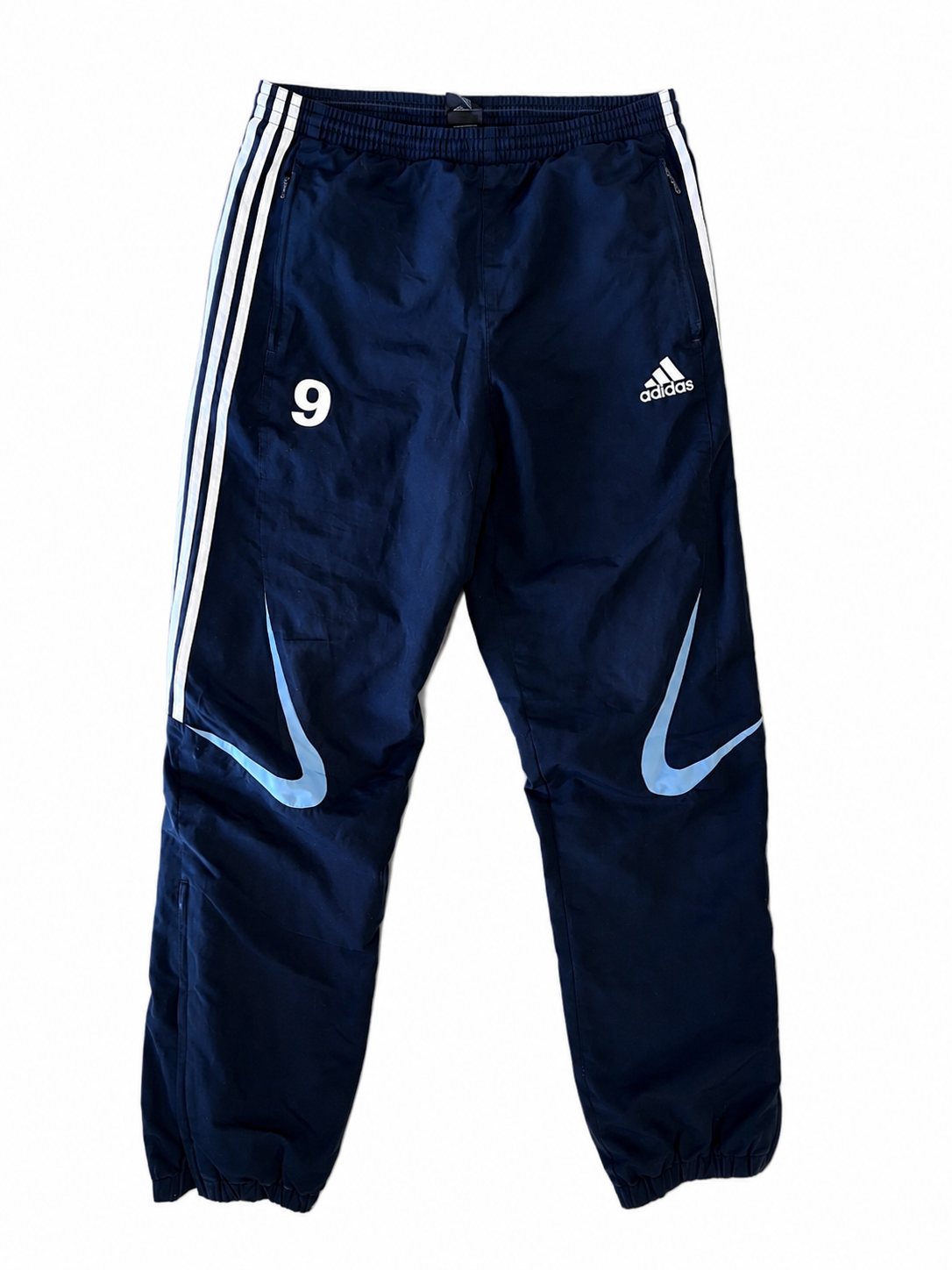 adidas Navy Football Track Pants-L
