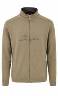 Champion Ανδρική Χακί Ζακέτα Full Zip Script Logo-M