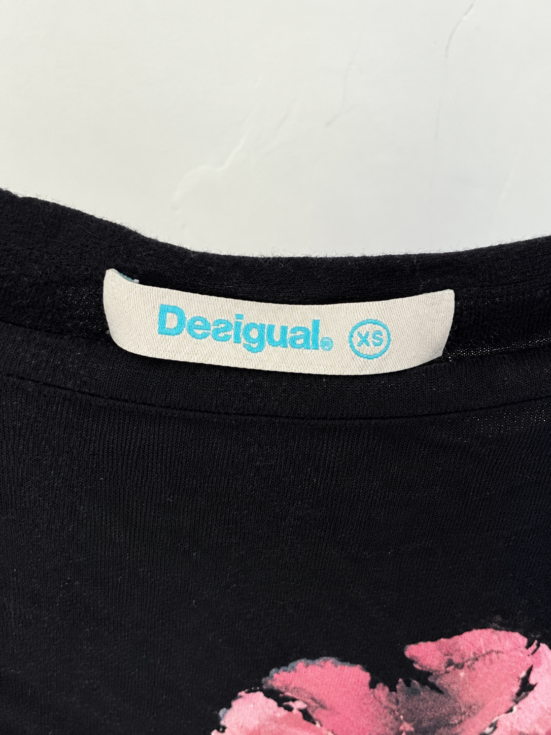 Desigual Γυναικείο Floral T-Shirt – Μαύρο-XS