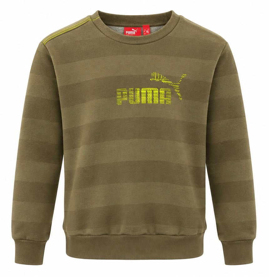 Puma Ανδρικό Φούτερ Χακί - S