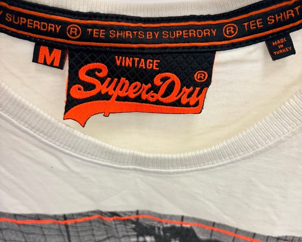 Superdry Vintage Ανδρικό T-Shirt Μπλουζάκι – Λευκό – M