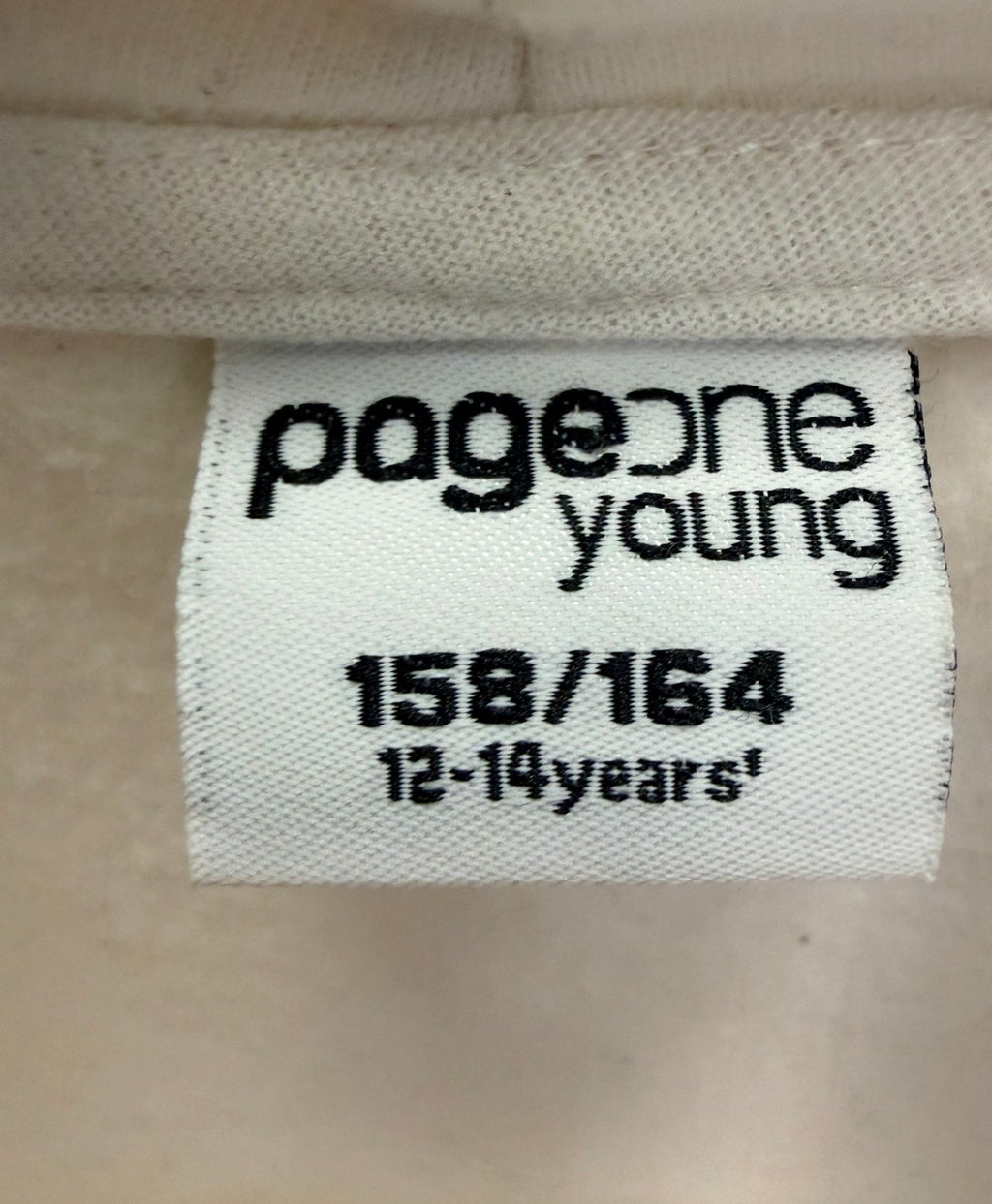 Page One Young Παιδικό Φούτερ με Κουκούλα – Εκρού – Size 12-13 Years