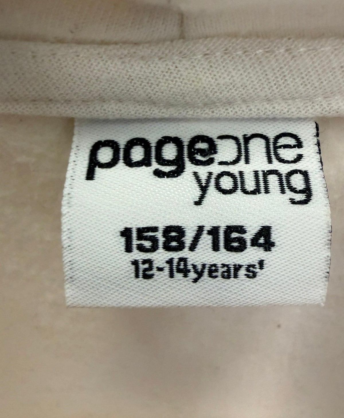 Page One Young Παιδικό Φούτερ με Κουκούλα – Εκρού – Size 12-13 Years