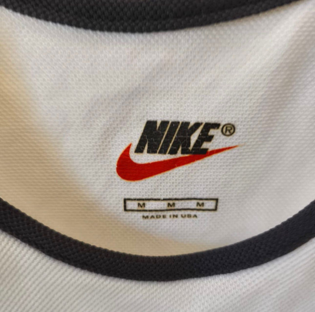 Nike Dri-FIT Mesh Tank Top – White/Red-M
