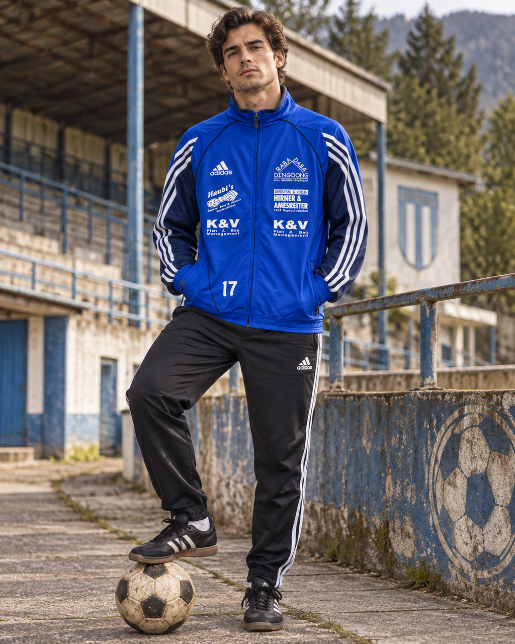 Adidas Ανδρική Ζακέτα Μπλε – S
