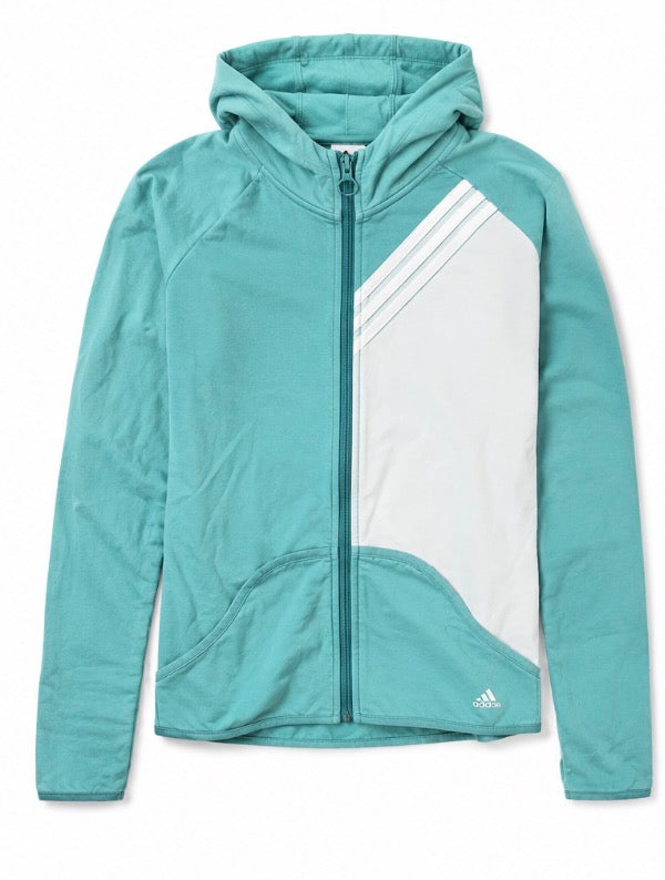 adidas Turquoise Full Zip Hoodie-M