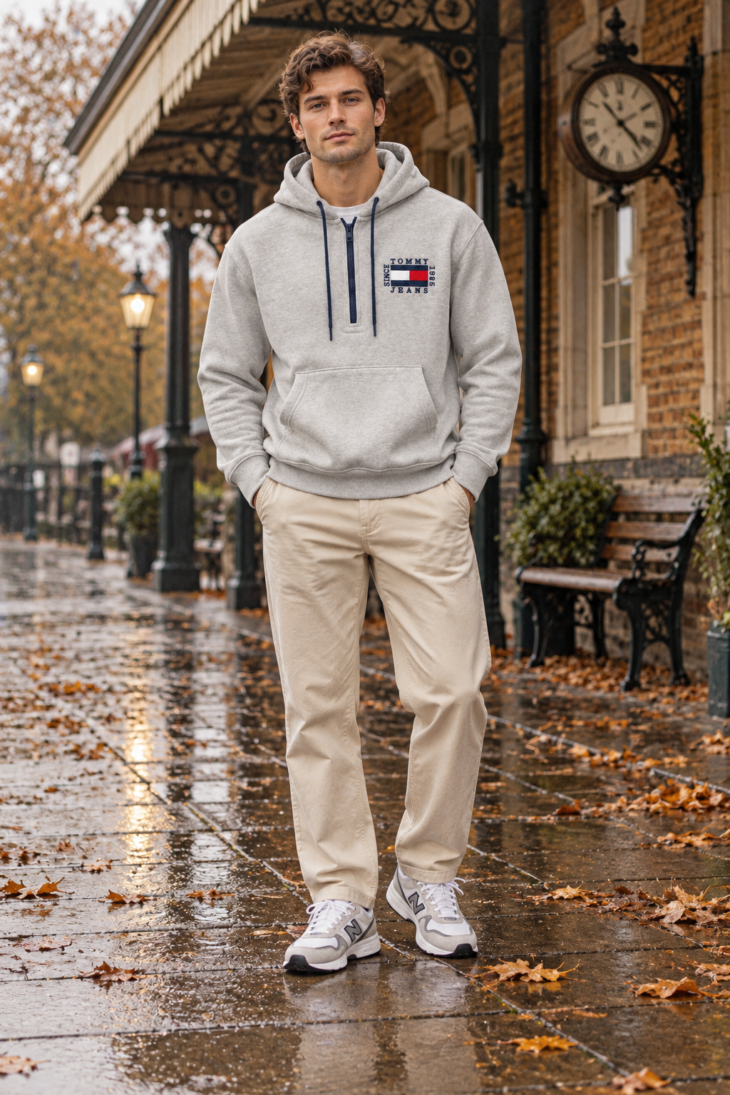 Tommy Jeans Ανδρικό Φούτερ — Γκρι — XS