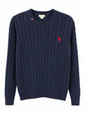 U.S. Polo Assn. Cable Knit Sweater – Navy Blue-M