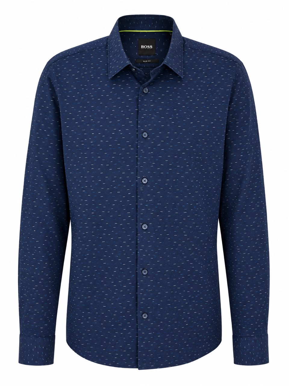 BOSS Regular Fit Pattern Shirt – Navy Blue-L