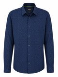 BOSS Regular Fit Pattern Shirt – Navy Blue-L