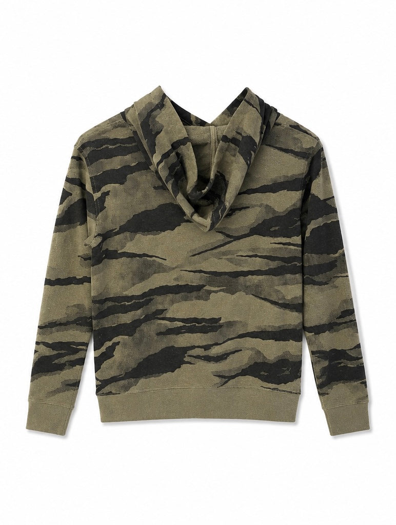 Everlast Ανδρικό Φούτερ με Κουκούλα – Χακί Camo – S