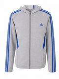 Adidas 3-Stripes Γκρι Full Zip Hoodie Jacket-XL