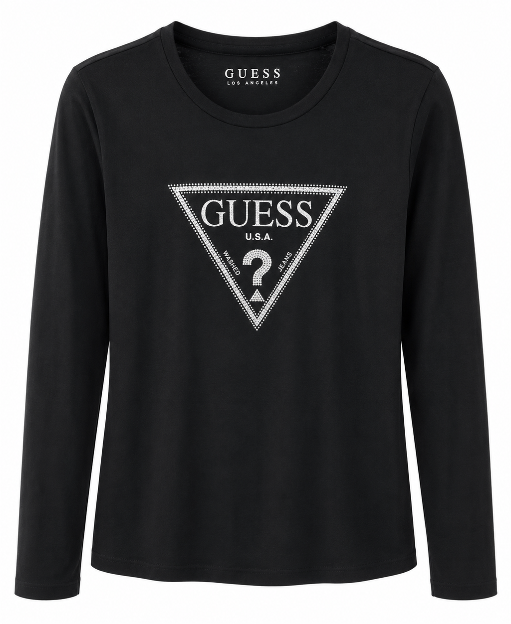 Guess Γυναικεία Μπλούζα Μαύρη με Logo-M
