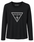 Guess Γυναικεία Μπλούζα Μαύρη με Logo-M