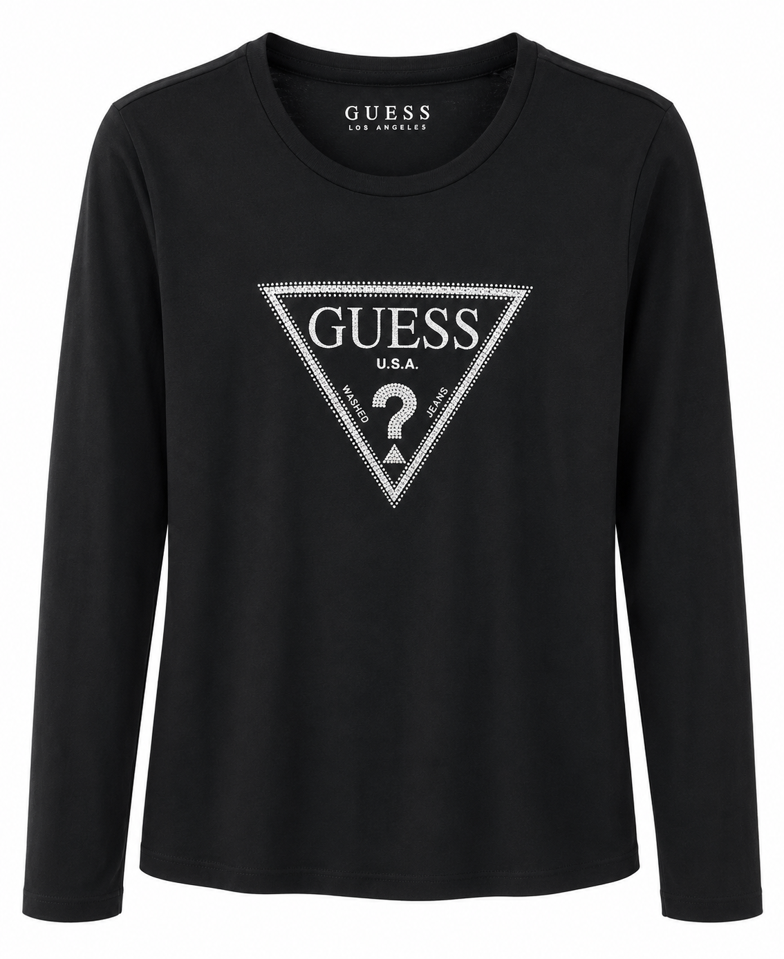 Guess Γυναικεία Μπλούζα Μαύρη με Logo-M
