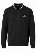 Adidas Μαύρη Full Zip Ζακέτα Bomber με Μεγάλο Logo Πλάτης-M