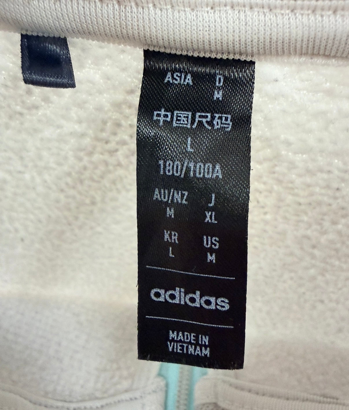 Adidas Ανδρικό Φούτερ Half-Zip – Εκρού / Mint – Large
