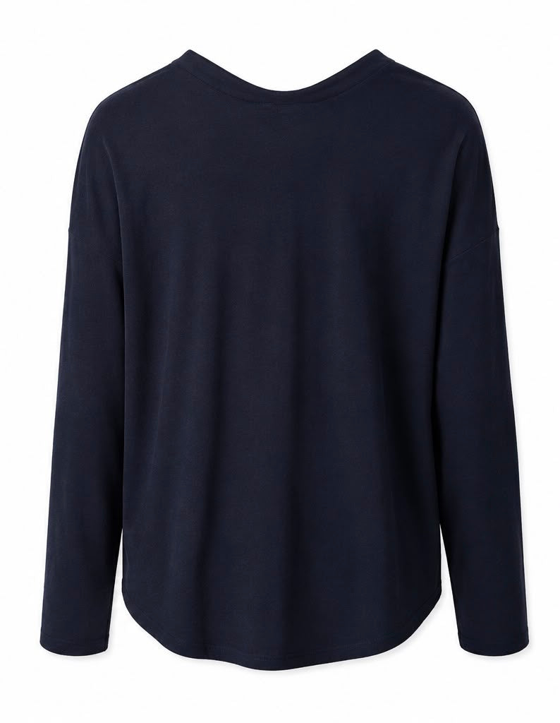 Marc O’Polo Γυναικεία Μπλούζα Navy με Κουμπιά-S