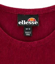 Ellesse Ribbed Cut-Out Tank Top – Burgundy-M