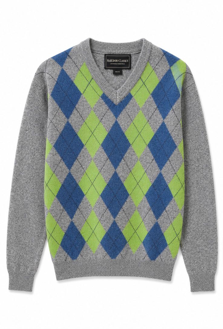 Marlboro Classics Ανδρικό Πλεκτό V-Neck Argyle-XL