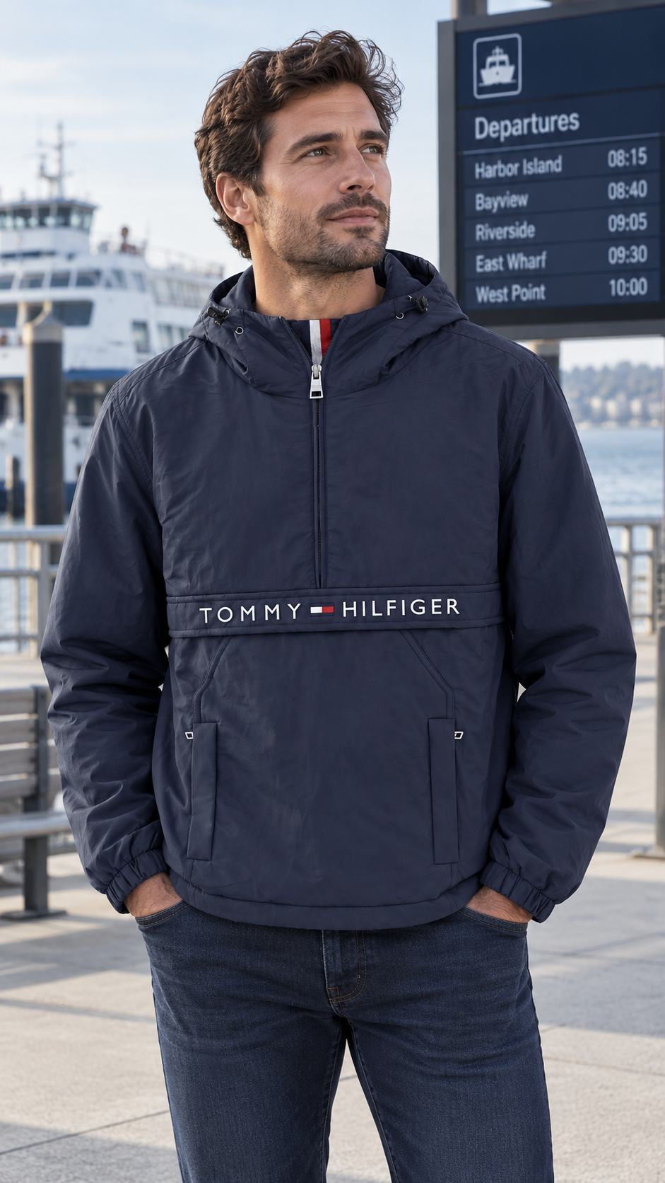 Tommy Hilfiger Ανδρικό Anorak Μπουφάν – Σκούρο Μπλε – L
