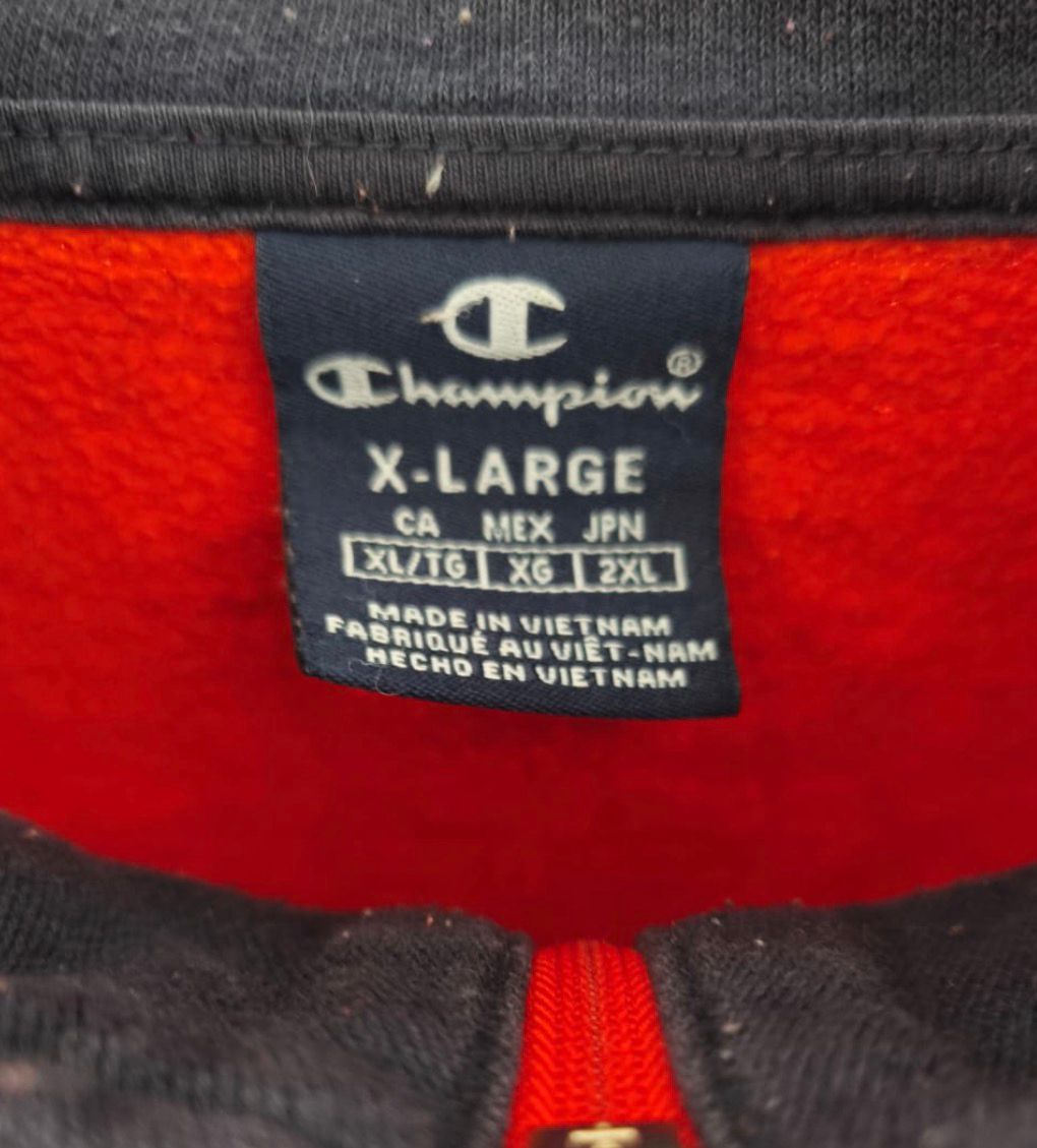 Champion Full Zip Track Jacket Logo Tape – Κόκκινη-XL