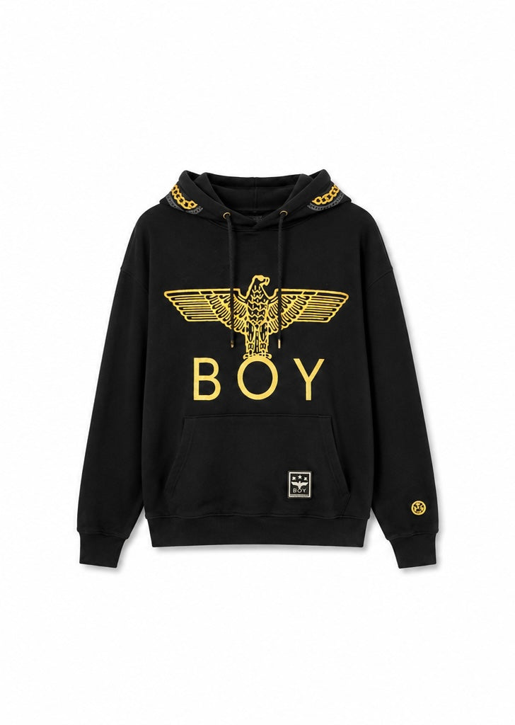 BOY London Ανδρικό Φούτερ με Κουκούλα – Μαύρο/Χρυσό – M
