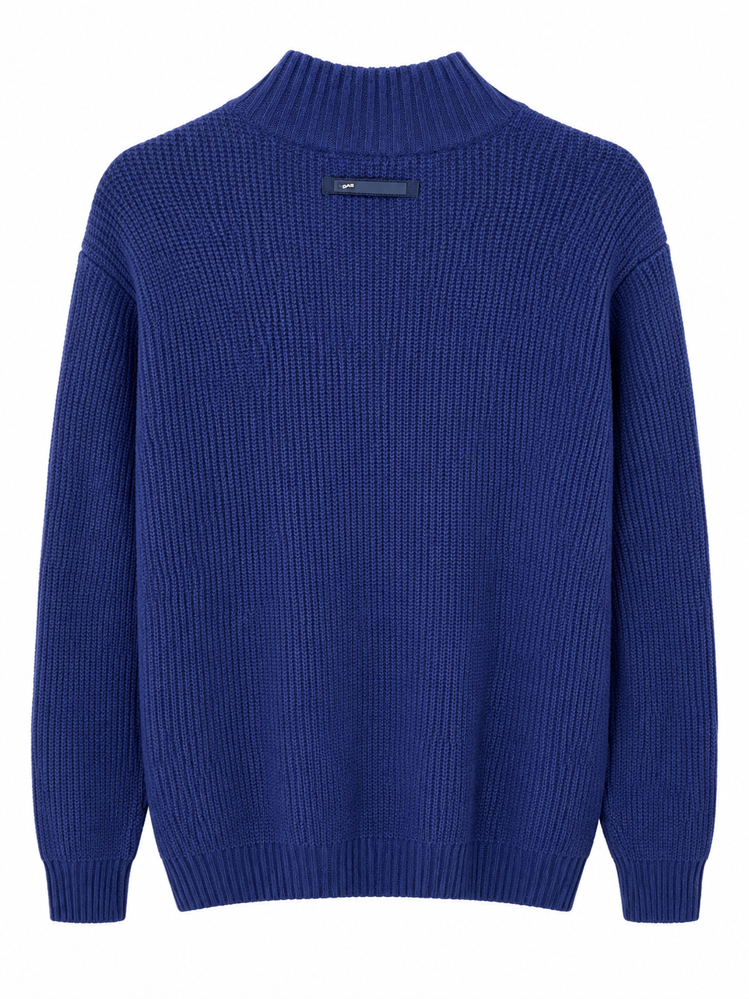 GAS Μπλε Πλεκτό Πουλόβερ με Διακοσμητικά Κουμπιά-L