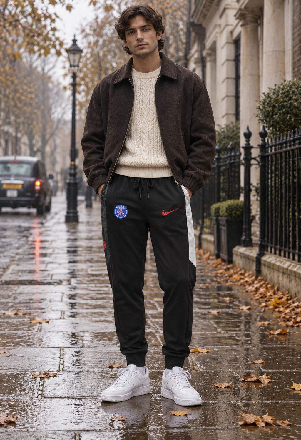 Nike PSG Ανδρικό Ποδοσφαιρικό Παντελόνι Φόρμας Μαύρο - L