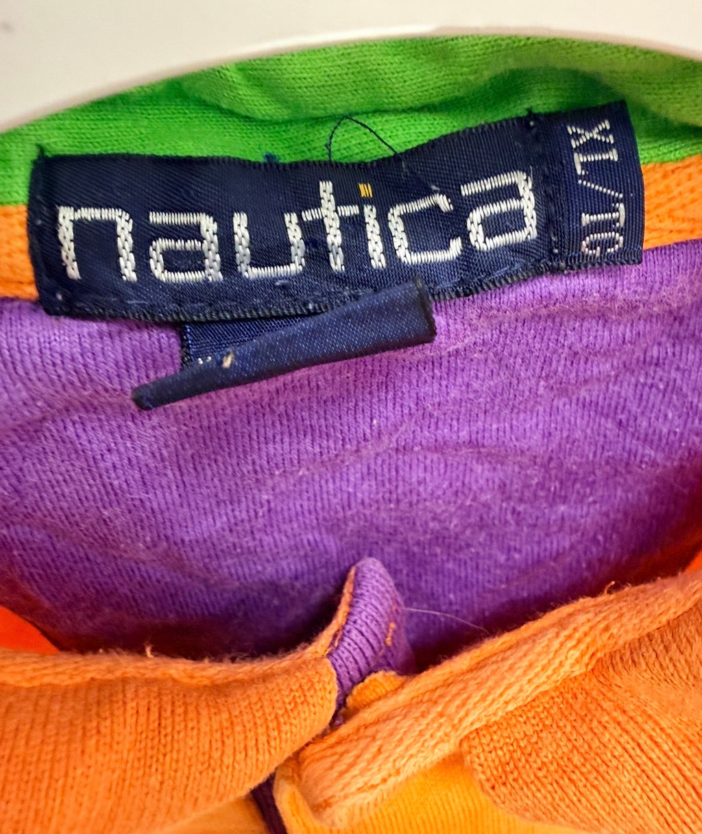 Nautica Ανδρικό Polo Πορτοκαλί / Colorblock Logo Polo XL