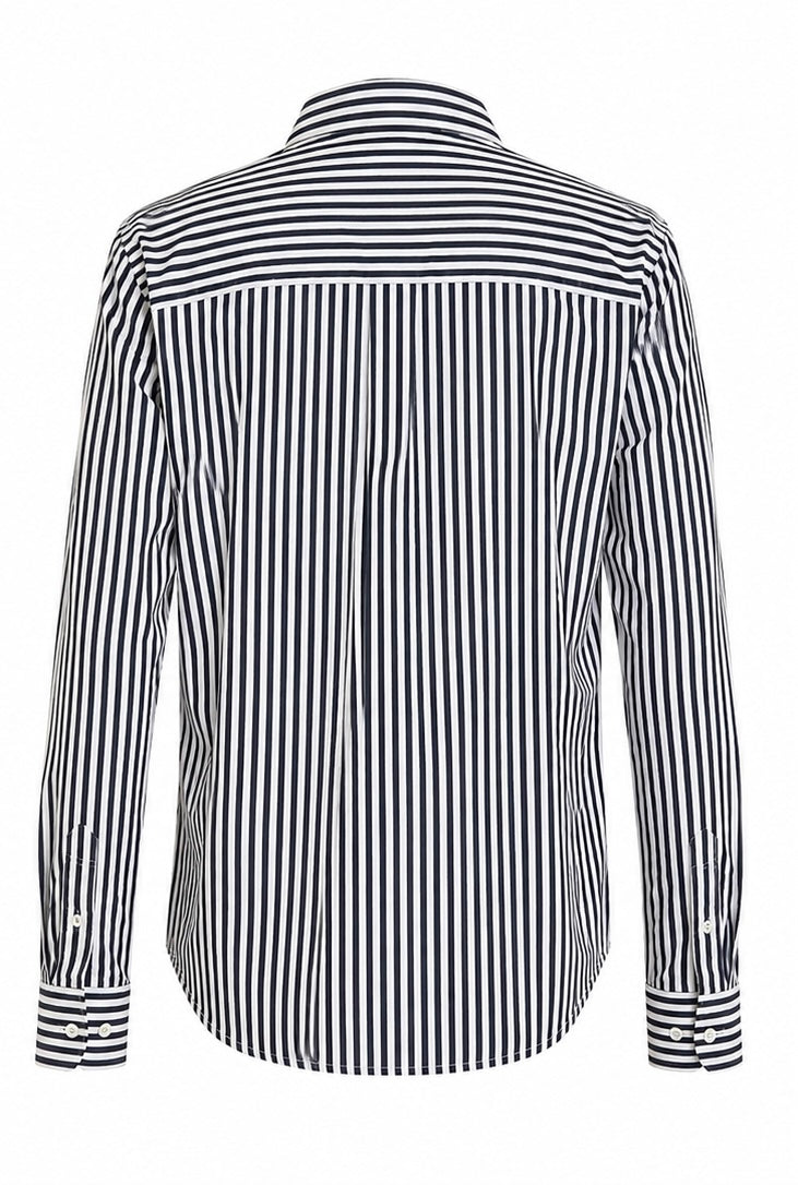 Tommy Hilfiger Striped Shirt – White & Navy-(6