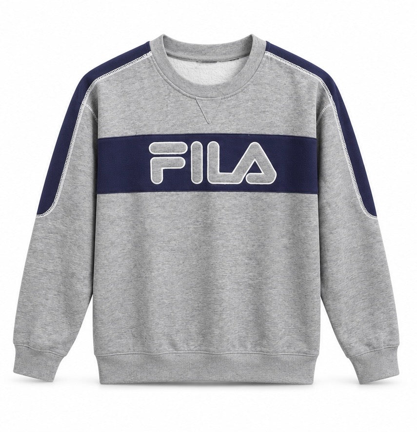 Fila Ανδρικό Φούτερ Γκρι – XL