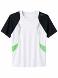 Nike Dri-FIT Performance Running T-Shirt – White/Black/Volt-M