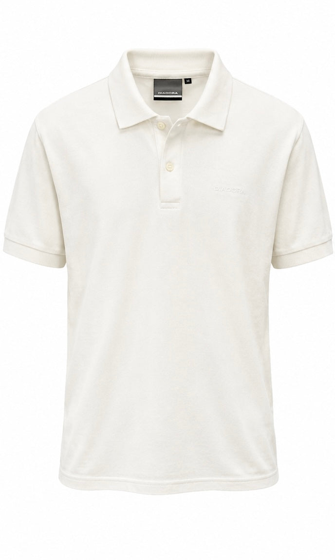 Diadora Classic White Polo Shirt – M