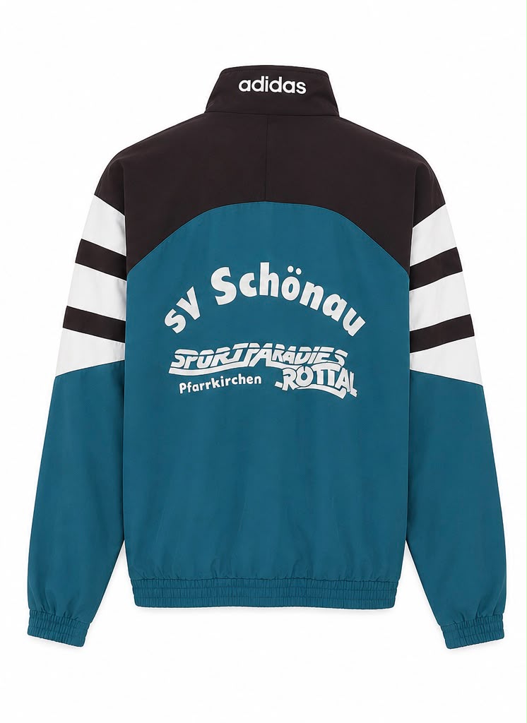 Adidas Vintage Track Jacket – Black / Teal-2XL