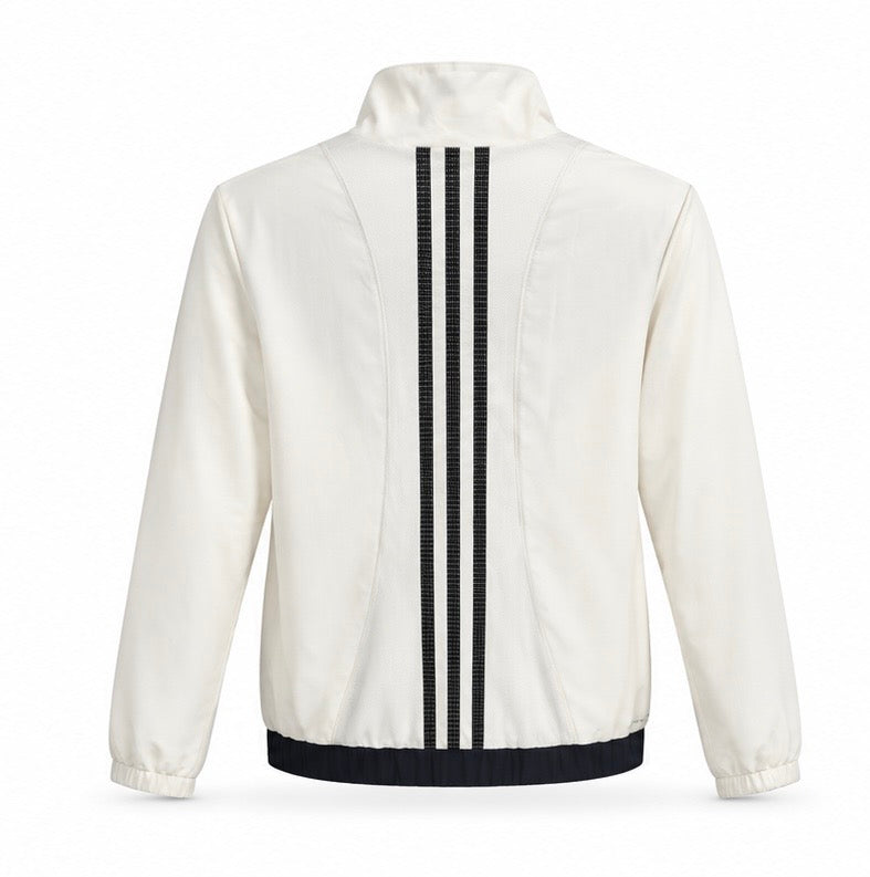 Adidas Ανδρική Ζακέτα Λευκή Μαύρη - XS