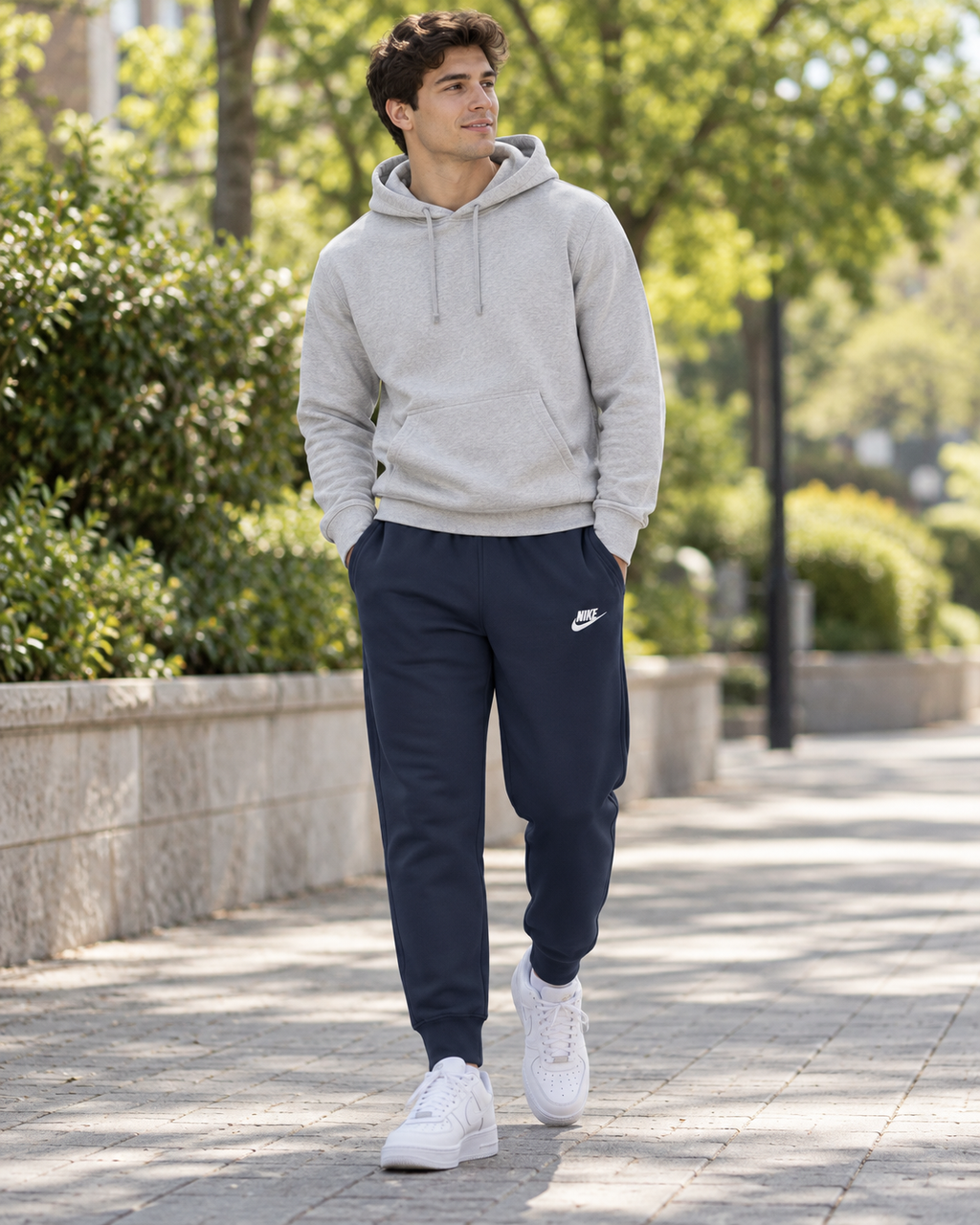 Nike Ανδρικό Παντελόνι Φόρμας Μπλε - S