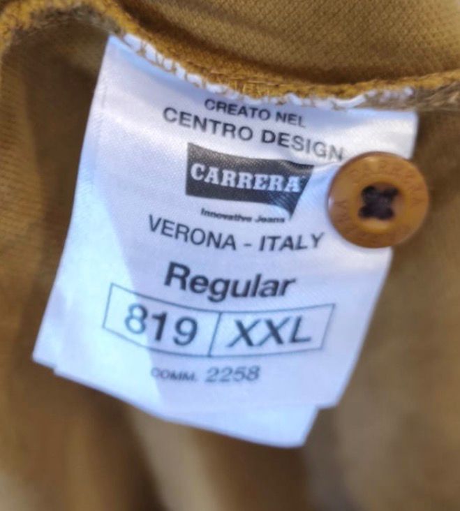 Carrera Ανδρικό Polo Μπλούζα Μουσταρδί-XXL