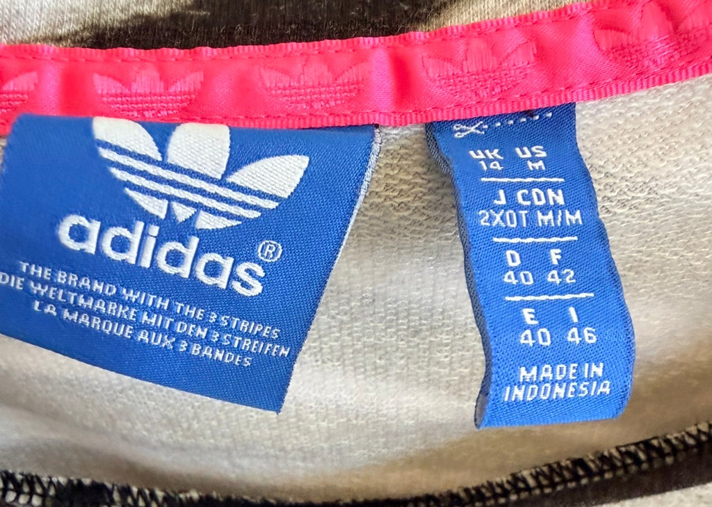 Adidas Γυναικείο Crop Μπλουζάκι – Μαύρο Zebra Print – M